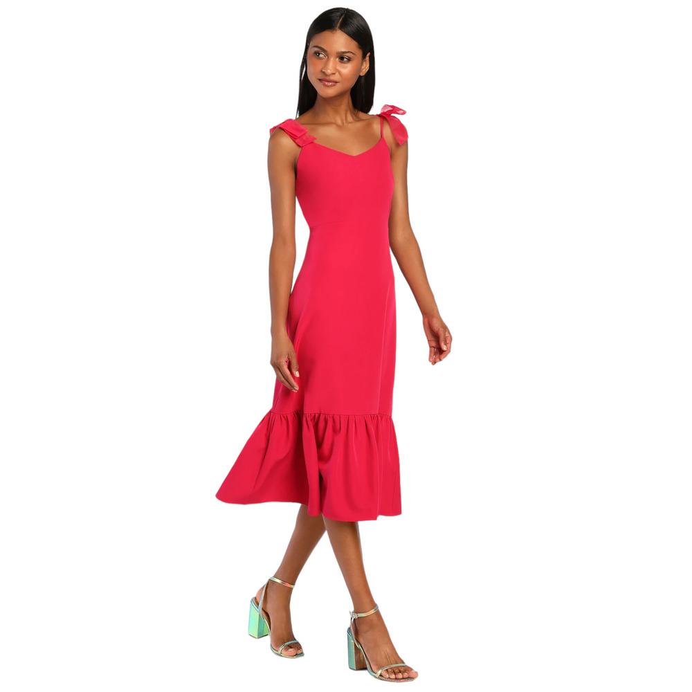 Elegant Pink Sleeveless Dress